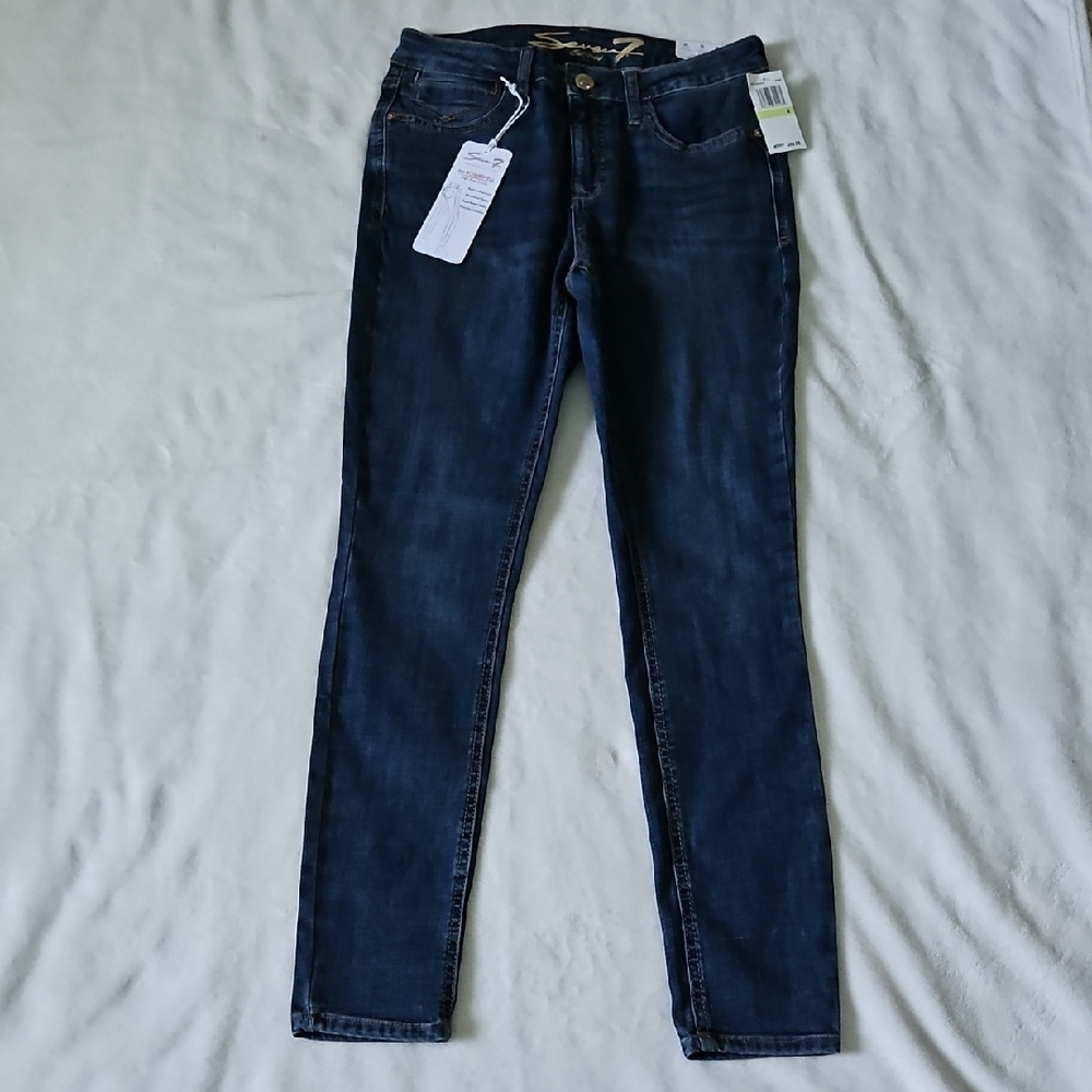 Seven7 Blue Skinny Jeans Classic Fit